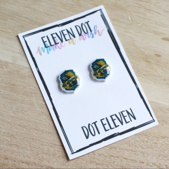 Harry Potter Hufflepuff House Hogwarts Earrings - Picture 1 of 8